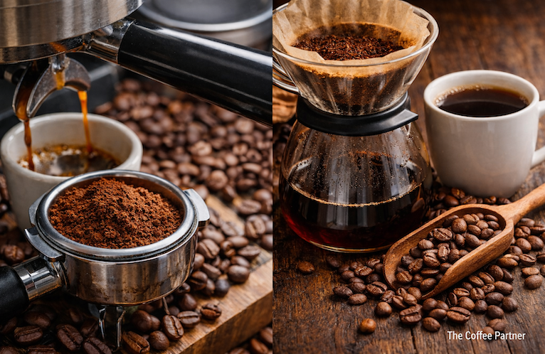 ¿Cual es la diferencia entre los granos de espresso y los granos de café?